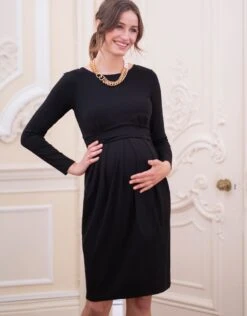 Seraphine Robe Grossesse Et Allaitement En Jersey Extensible – Noir 9 Seraphine Robe Grossesse Et Allaitement En Jersey Extensible – Noir -Seraphine Peachey LS Black 03 V1