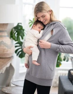 Seraphine Sweat Grossesse Et Allaitement – Gris