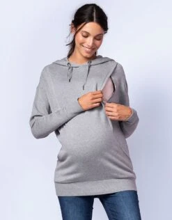 Seraphine Sweat Grossesse Et Allaitement – Gris -Seraphine Pernella Grey 03 V6
