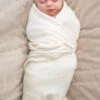 Seraphine Mini Couverture Bébé Tricotée En Coton Et Cachemire - Blanc Ivoire -Seraphine Quinn Cream 01 V1