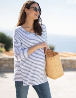 Seraphine Haut Grossesse Et Allaitement Rayé Ample -Seraphine Ripley Blue 05 V2