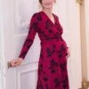 Seraphine Robe Grossesse Et Allaitement En Jersey Imprimé Floral Fuchsia -Seraphine Rosa Fuchsia 01 V1