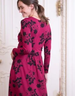 Seraphine Robe Grossesse Et Allaitement En Jersey Imprimé Floral Fuchsia -Seraphine Rosa Fuchsia 05 V1