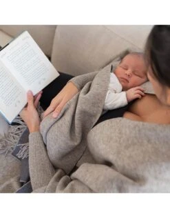 Seraphine Châle Grossesse Et Allaitement Luxe Bicolore - Gris/Sable -Seraphine Rudy Greysand V3 05