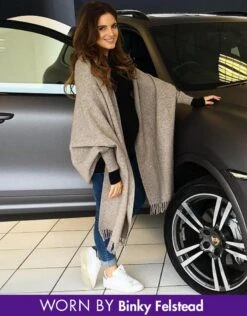 Seraphine Châle Grossesse Et Allaitement Luxe Bicolore - Gris/Sable -Seraphine Rudy Greysand V3 06