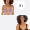 Seraphine Soutien-gorge Allaitement En Bambou – Lot De 2, Sepia Et Mauve Taupe -Seraphine Samantha2Pack SepiaTP 01 FR V1