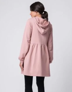 Seraphine Robe à Capuche 3 En 1 De Grossesse Et Portage - Rose Foncé -Seraphine Shelby Blush 04