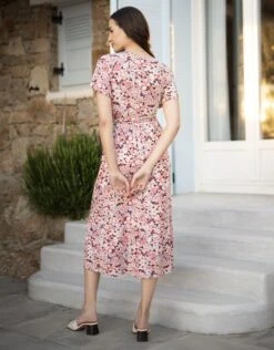 Seraphine Robe Grossesse Cache-cœur à Motif Floral Rétro -Seraphine Shivonne MultiPrt 07 V2