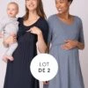Seraphine Lot De Deux Chemises De Nuit Essentielles Pour L'allaitement