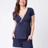 Seraphine Pyjama Short Grossesse Et Allaitement – Bleu Marine -Seraphine Simba Navy 01
