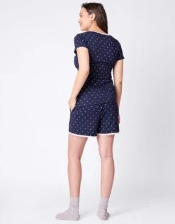 Seraphine Pyjama Short Grossesse Et Allaitement – Bleu Marine -Seraphine Simba Navy 05