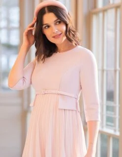 Seraphine Robe Grossesse Et Allaitement Plissée – Rose Poudré -Seraphine Sophian Blush 05 V3