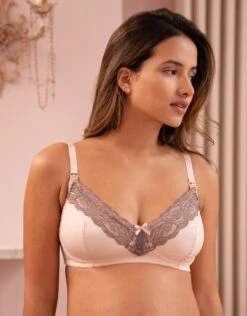 Seraphine Soutien-gorge Allaitement Et Grossesse Sans Armatures - Rose Poudré/Mocha