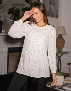 Seraphine Blouse Grossesse Et Allaitement à Pois