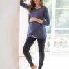 Seraphine Sweat Grossesse Et Allaitement Croisé En Mélange De Coton – Bleu -Seraphine Sybil BlueMarl 01 V2