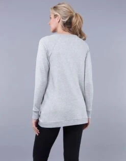 Seraphine Sweat Grossesse Et Allaitement Croisé En Mélange De Coton – Gris -Seraphine Sybil Grey 07 V4