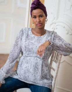 Seraphine Blouse Grossesse Et Allaitement – Imprimé Serpent