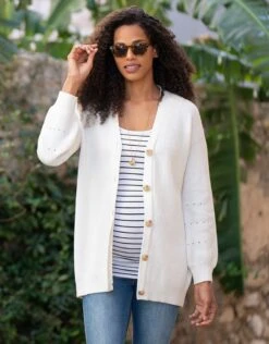 Seraphine Gilet 3 En 1 En Maille Côtelée - Crème -Seraphine Tauna Ecru 03 V4