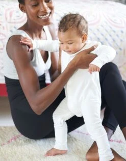 Seraphine Dors-bien En Coton à Fermeture Facile – Lot De 3 -Seraphine Teddy GreyWht 06 V5