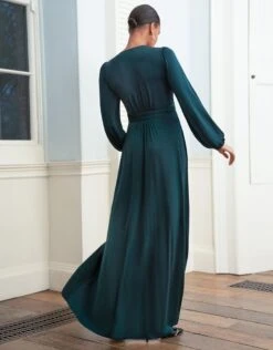 Seraphine Robe Grossesse Et Allaitement Longue – Vert Sapin -Seraphine Theia DrkGreen 06 V4