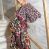 Seraphine Robe De Grossesse Et D'allaitement Bohème à Fleurs Mélangées -Seraphine Tove MultiPrt 01 V3