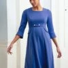 Seraphine Robe De Grossesse Ajustée, Bleu Roi -Seraphine Valeree Blue 01 V3
