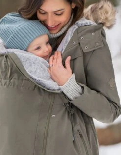 Seraphine Parka Grossesse Hivernale 3 En 1 – Kaki -Seraphine Valetta Khaki 03 V6