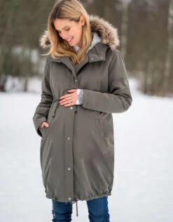 Seraphine Parka Grossesse Hivernale 3 En 1 – Kaki -Seraphine Valetta Khaki 04 V6