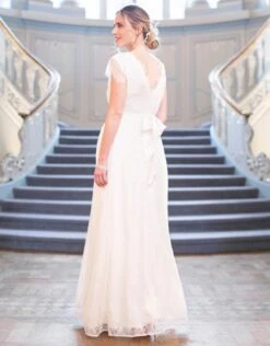 Seraphine Robe De Mariée Grossesse Longue à Dentelle - Ivoire -Seraphine VivienneLong Ivory 08 V2