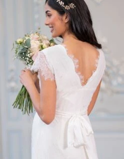 Seraphine Robe De Mariée Grossesse Courte Décolletée Dans Le Dos - Ivoire -Seraphine VivienneShort Ivory 03 V4