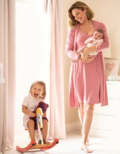 Seraphine Pyjama 2 Pièces Grossesse Et Allaitement – Rose -Seraphine Westley Pink V2 04