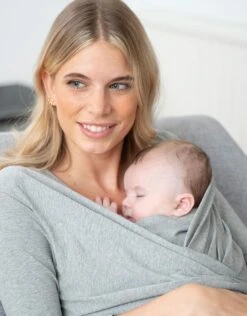 Seraphine Haut Contact Peau à Peau En Coton Manches Longues - Gris -Seraphine Winifrid34 Grey 03 V7