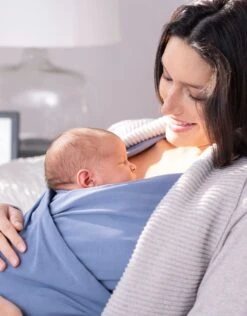 Seraphine Haut Contact Peau à Peau En Coton Manches Longues - Bleu -Seraphine Winifrid 34 Blue 05 V3