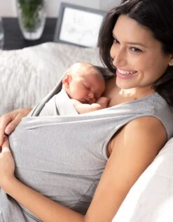 Seraphine Haut Contact Peau à Peau En Coton Sans Manches - Gris Chiné -Seraphine Winifrid NS Grey 03 V3