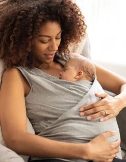 Seraphine Haut Contact Peau à Peau En Coton Sans Manches - Gris Chiné -Seraphine Winifrid NS Grey 06 V3