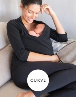 Seraphine Haut Peau à Peau Curve En Coton, Noir