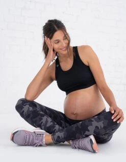 Seraphine Legging Grossesse 7/8 Sport Imprimé Camouflage – Gris Foncé -Seraphine Xenia Camo 04