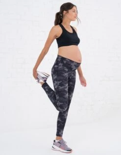 Seraphine Legging Grossesse 7/8 Sport Imprimé Camouflage – Gris Foncé -Seraphine Xenia Camo 05