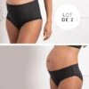 Seraphine Culottes De Grossesse Bandeau Rabattale – Lot De 2, Noir -Seraphine Zahra 2Pack Black 01 V1 FR