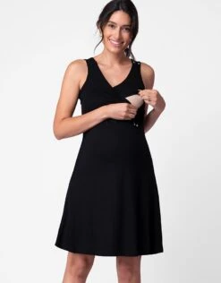 Seraphine Lot De Deux Robes De Grossesse Et D'allaitement Sans Manches -Seraphine Zelma BlackWhite 04 V2