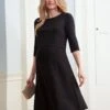 Seraphine Robe Grossesse Et Allaitement En Maille Extensible, Noire -Seraphine Zoella Black 01 V3