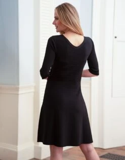 Seraphine Robe Grossesse Et Allaitement En Maille Extensible, Noire -Seraphine Zoella Black 05 V3