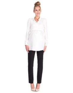 Seraphine Blouse Grossesse à Nouer Sur Les Côtés - Ivoire -Seraphine annora white 04 1