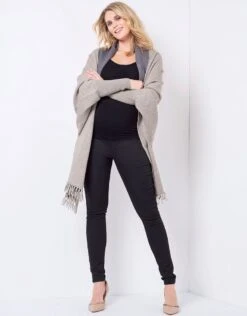 Seraphine Jean Grossesse à Bandeau Coupe Slim - Noir -Seraphine archer black 01 3