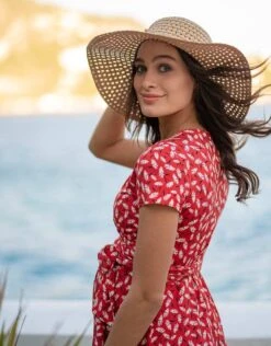 Seraphine Robe Grossesse Et Allaitement à Imprimé Floral - Rouge -Seraphine bruna reddaisy 03