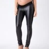 Seraphine Legging Grossesse Empiècement Simili-cuir -Seraphine cici black 01