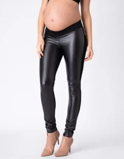 Seraphine Legging Grossesse Empiècement Simili-cuir