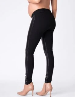 Seraphine Legging Grossesse Empiècement Simili-cuir -Seraphine cici black 09