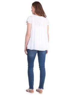 Seraphine Haut Grossesse Fluide - Blanc -Seraphine claudia white 02 1
