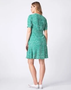 Seraphine Robe Grossesse Imprimée – Vert -Seraphine daffodil greenprint 06